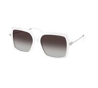Michael Kors MK2247U QUOGUE 31008G Woman Sunglasses Acetate White Grey Squared Normal Shaded