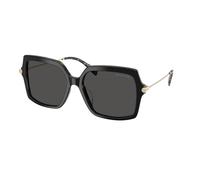 Michael Kors MK2247U QUOGUE 395087 Woman Sunglasses Acetate Black Grey Squared Normal