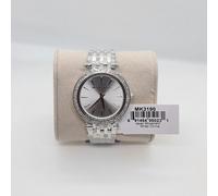 Michael Kors MK3190 Luxury Silver Pave Bezel Ladies Wrist Watch 39mm