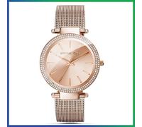 MICHAEL KORS MK3369 Darci Rose Gold Crystal Mesh Strap Dial Womens Watch 39mm