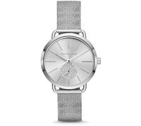 MICHAEL KORS MK3843 Portia Crystal Quartz Silver Dial Ladies Watch