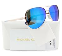 Michael Kors MK5004 Chelsea Aviator Sunglasses Rose Gold w/Blue Mirror (1003/25)