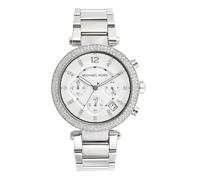 Michael Kors Watch for Women Parker, Chronograph Movement, 39 mm Silver / Steel Stainless Steel Case with a Stainless Steel Strap, MK5353