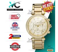 MICHAEL KORS MK5354 Parker Stainless Steel Strap & Gold Dial Womens Watch 39mm