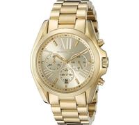 Michael Kors MK5605 Bradshaw Ladies Gold Stainless Steel Chrono Watch + Gift Bag