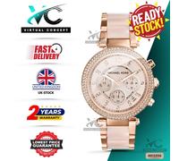 MICHAEL KORS MK5896 Parker Rose Gold Stainless Chrono Ladies Womens Watch 39mm