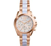 Michael Kors MK5907 Ladies Chronograph Rose Gold Watch with White Ceramic