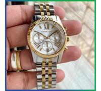 Michael Kors MK5955 Lexington Ladies Two-Tone Stainless Steel Chrono Watch + Bag