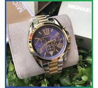 Michael Kors MK5976 Bradshaw Chronograph Blue Dial Two Tone Mens Wrist Watch