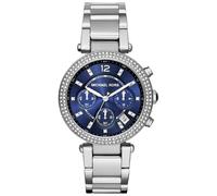 MICHAEL KORS MK6117 WOMEN'S WATCH SILVER STRAP BLUE DIAL SILVER CASE