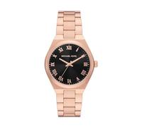 Michael Kors Lennox Women's Black Dial & Rose Gold Tone Steel Watch