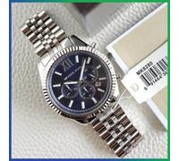 MICHAEL KORS MK8280 Lexington Silver Strap Blue Dial Chronograph 45mm Mens Watch