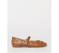Michael Kors Nellie Flex Leather Mary Jane Ballet Flats with Studs and MK Logo - Size: 6 - female