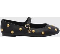 Michael Kors Nellie Flex Leather Mary Jane Ballet Flats with Studs and MK Logo - Size: 8½ - female