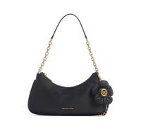Michael Kors Women's Nolita Medium Chain Pouchette Bag, Nylon/Black/Flower Charm, One Size