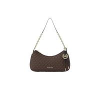 Michael Kors Nolita Medium Signature Logo Chain Pochette - BROWN/BLK - 32R6GY5W6B