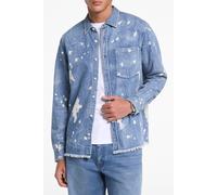 Michael Kors Oversized Denim Shirt In Splatter Print size S | Casual Shirts Outlet | Men | Blue S
