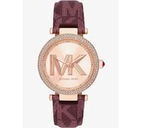 Michael Kors Parker MK Logo Bordeaux Strap Watch MK2974