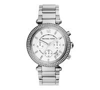 Michael Kors Parker MK5353 Silver-Tone Stainless Steel Ladies Watch with Crystal-embellished Bezel