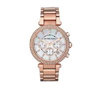 Michael Kors Parker MK5491 Ladies Chronograph Rose Gold Watch - 39mm, PVD Rose Plating, Mother-of-Pearl Dial, Date, 100m Water Resistant