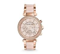 MICHAEL KORS MK5896 Parker Rose Gold Chrono Ladies Womens Watch 3 Days Express
