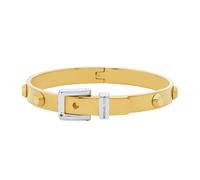 Michael Kors Women's Premium Metallic Muse Two-Tone Brass Colby Buckle Bangle Bracelet, MKJ835300931