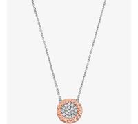 Michael Kors 14ct Rose Gold Plated Cubic Zirconia Necklace