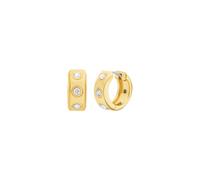 Michael Kors Women's Gold-Tone Stone Station Huggie Earrings