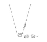 Michael Kors Premium Women's Sterling Silver Necklace and Earring, MKC1760CZSET