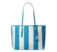 Michael Kors Quinn Large Tote, Silver-tone Hardware/Canvas/Milos Blue, One Size