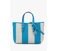 MICHAEL KORS Quinn Small Milos Bleu Striped Canvas Tote Bag Size: One