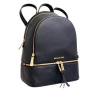 Michael Kors Rhea Zip Medium PKT Backpack Leather Black New