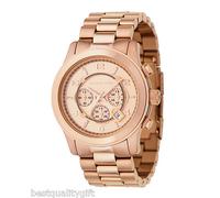 MICHAEL KORS ROSE GOLD TONE OVERSIZE RUNWAY CHRONOGRAPH WATCH MK8096