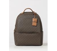 Michael Kors Sable Backpack in Coated Cotton with MK Monogram and Charm