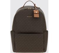 Michael Kors Sable Canvas Backpack with MK Monogram Print and Leather Details