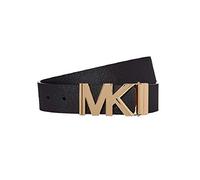 Michael Kors Saffiano Leather Reversible MK Logo Plaque Buckle Belt (M)