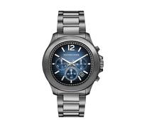 Michael Kors Sage Watch for Men, 44mm Quartz Chronograph Movement with Stainless Steel Strap, Dark Grey, 44 mm