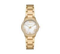 Michael Kors Sage Watch for Women, Quartz Movement with Stainless Steel or Leather Strap, Rose Gold Tone and White, 31 MM