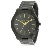 Michael Kors Slim Runway Black Stainless Steel Ladies Watch MK3221