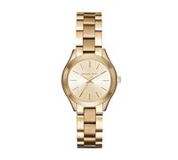Michael Kors Slim Runway Watch for Women, 33mm Quartz three hand movement with Stainless steel strap