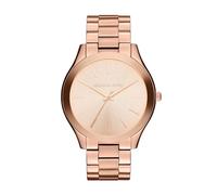 Michael Kors Slim Runway Womens Quartz Watch with Rose Gold Dial and Rose Gold Stainless Steel Bracelet MK3197