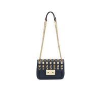 Michael Kors Sloan stud-embellished leather shoulder bag - Blue One Size