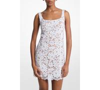 Michael Kors Square Neck Mini Dress With Lace Detail In White size 34 | Mini Dresses Outlet | Women | White 34