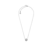 Michael Kors Stainless Steel and Pav? Crystal Pendant Necklace for Women Color: Silver (Model: MKJ5341040)