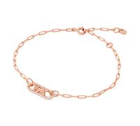 Michael Kors Statement Link MK 14ct Rose Gold Plated Silver Cubic Zirconia Bracelet