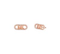 Michael Kors Statement Link MK 14ct Rose Gold Plated Silver Cubic Zirconia Stud Earrings
