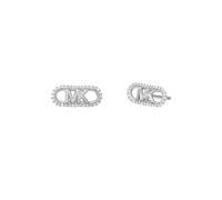 Michael Kors Statement Link MK Sterling Silver Cubic Zirconia Pendant Necklace