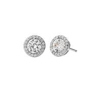 Michael Kors Sterling Silver and Cubic Zirconia Round Stud Earrings Silver