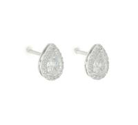 Michael Kors Sterling Silver Pear Stud Earrings with Crystals MKC1449AN040