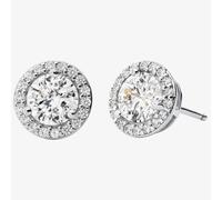Michael Kors Sterling Silver Round Cubic Zirconia Cluster Stud Earrings MKC1035AN040